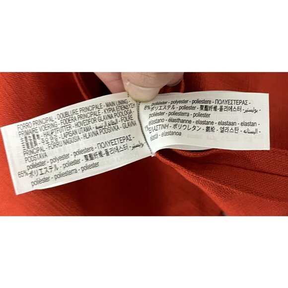 Zara Womens Blazer Suit Jacket Large L Pumpkin orange Lined 2922/041 NWT - Picture 13 of 16